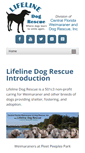 Mobile Screenshot of lifelinedogrescue.org